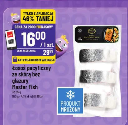 Łosoś pacyficzny ze skórą bez glazury promocja w POLOmarket