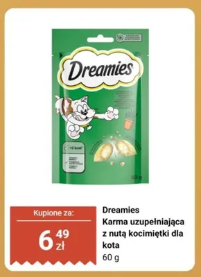 Karma uzupełniająca dla kota Dreamies z nutą kocimiętki promocja w Biedronka