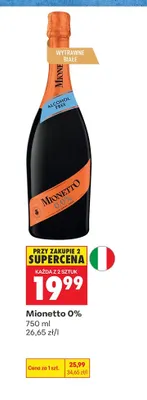 Wino bezalkoholowe Mionetto promocja w Biedronka
