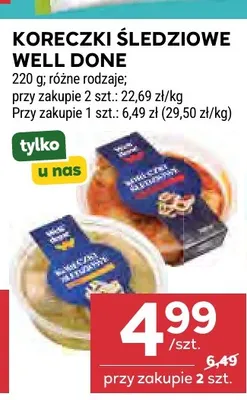 Koreczki śledziowe Well Done promocja w Stokrotka