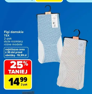 Figi damskie TEX 2-pak promocja w Carrefour Market