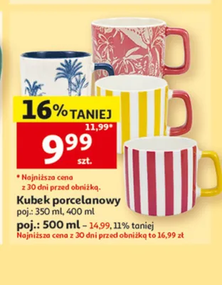 Kubek porcelanowy 400ml promocja w Auchan