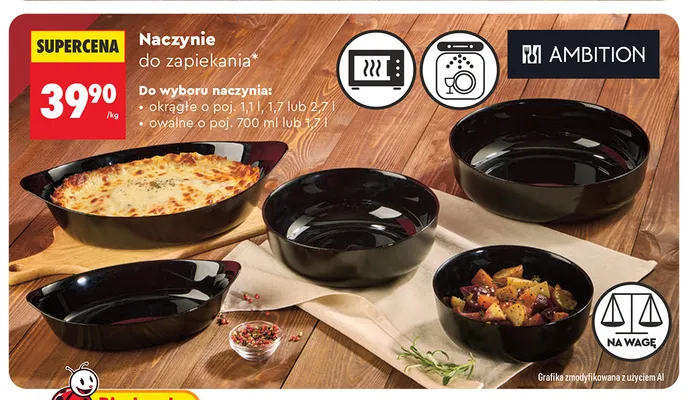Naczynie do zapiekania owalne 700 ml Ambition promocja w Biedronka