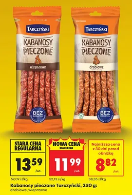 Kabanosy pieczone drobiowe promocja w Biedronka