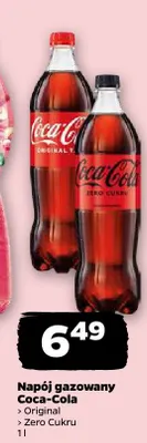 Napój gazowany Coca Cola zero cukru promocja w Netto