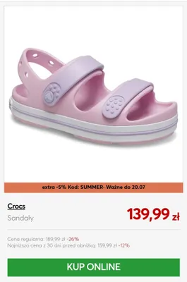 Sandały Crocs promocja w eobuwie.pl