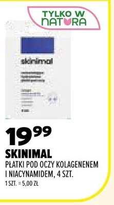 Płatki pod oczy kolagenem i niacynamidem Skinimal promocja w Drogerie Natura