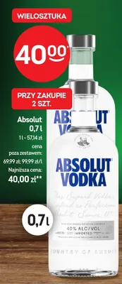 Wódka Absolut promocja w Żabka