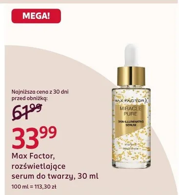 Rozświetlające serum do twarzy promocja w Rossmann