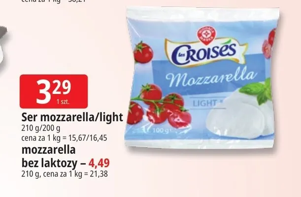 Ser mozzarella Les Croisés promocja w Leclerc