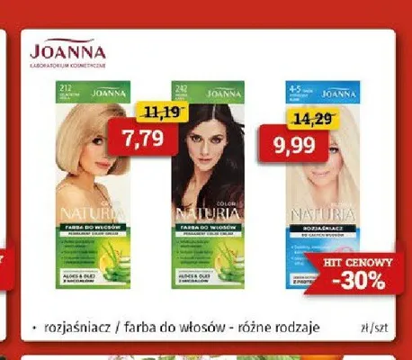 Rozjaśniacz do włosów Joanna Naturia promocja w Drogeria Kosmyk