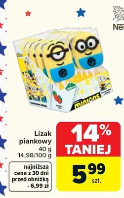 Lizak piankowy minions promocja w Carrefour
