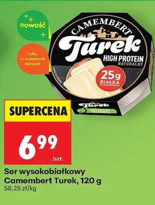 Ser wysokobiałkowy Camembert Turek promocja w Biedronka