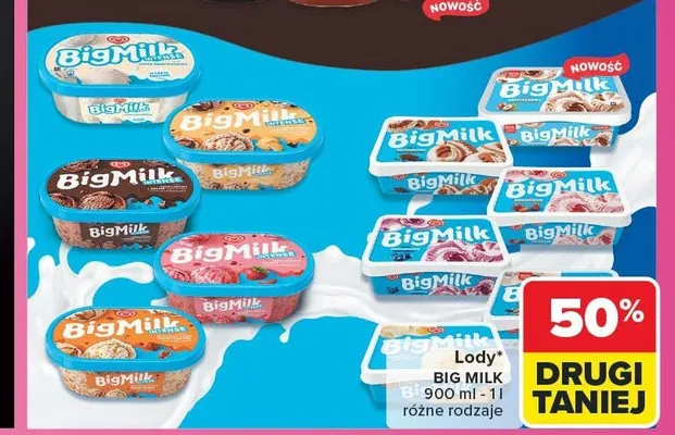 Lody Big Milk Intense promocja w Carrefour