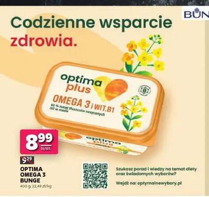 Margaryna Optima Omega 3 Bunge promocja w Stokrotka