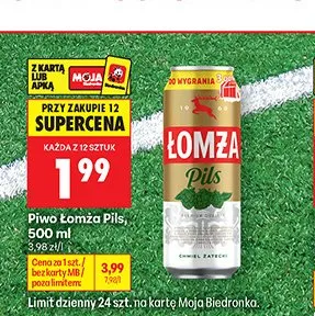 Piwo Łomża Pils promocja w Biedronka