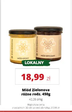 Miód lipowy Zielonova promocja w Torimpex Toruńska Sieć Sklepów Spożywczych