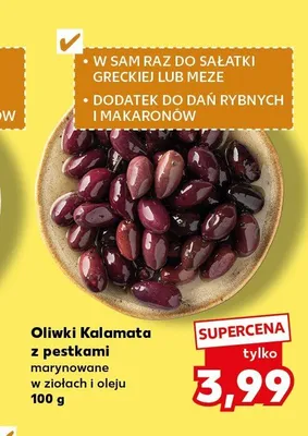 Oliwki Kalamata z pestkami marynowane w ziołach i oleju promocja w Kaufland