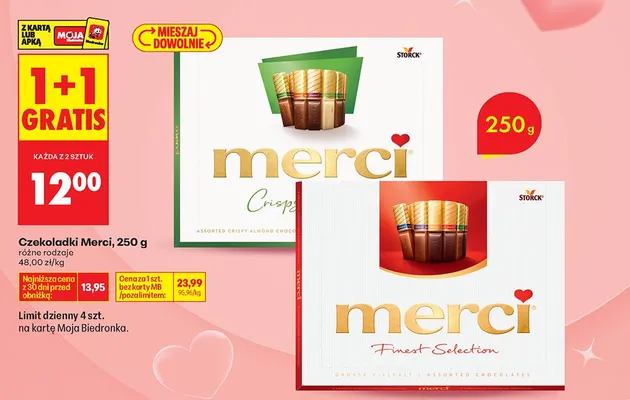 Czekoladki Merci Finest Selection promocja w Biedronka