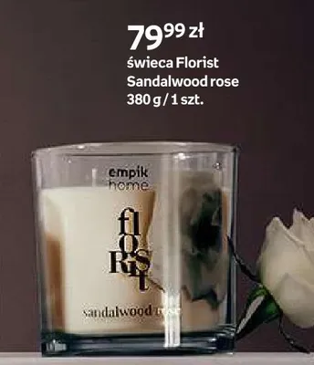 Świeca empik home Florist Sandalwood rose promocja w Empik