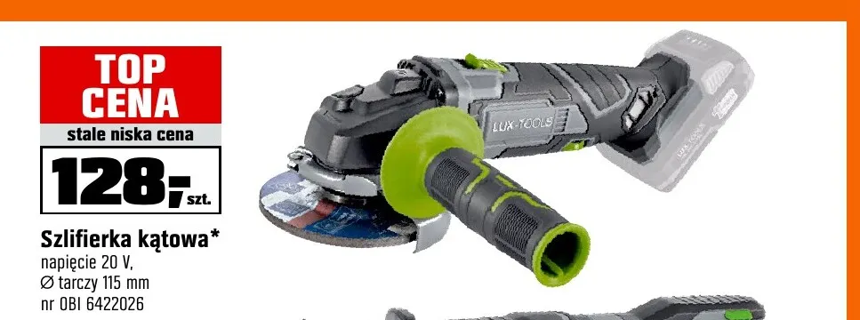 Szlifierka kątowa Lux-Tools promocja w OBI