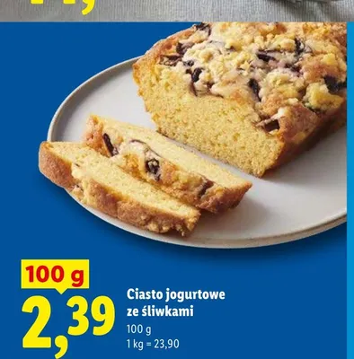 Ciasto jogurtowe ze śliwkami promocja w Lidl
