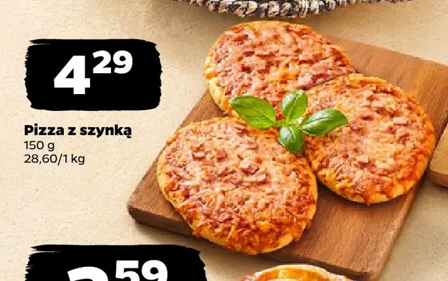 Pizza z szynką promocja w Netto
