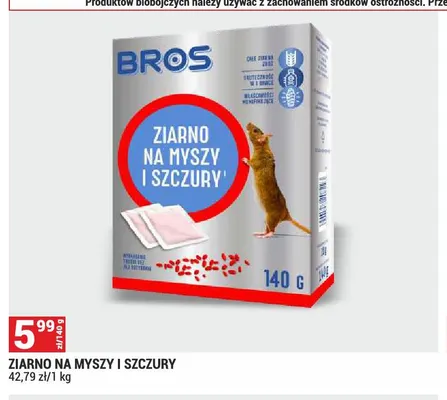 Ziarno na myszy i szczury BROS promocja w Merkury Market
