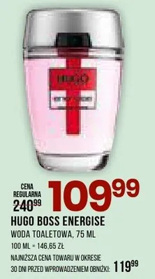 Woda toaletowa Hugo Boss Energise promocja w Drogerie Natura