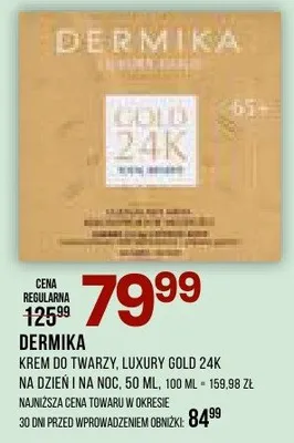 Krem do twarzy, luxury Gold 24K na dzień i noc promocja w Drogerie Natura