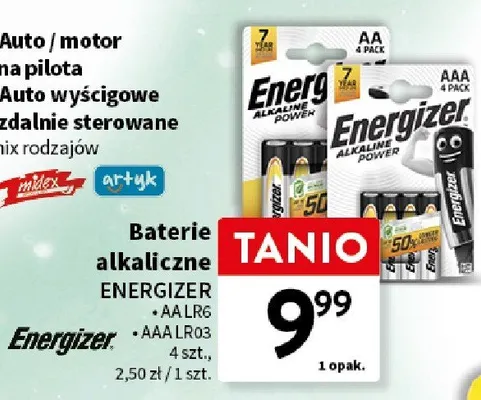 Baterie alkaliczne AA LR6, AAA LR03 4szt. promocja w Intermarche