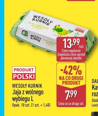 Jaja z wolnego wybiegu L Wesoły Kurnik promocja w Aldi