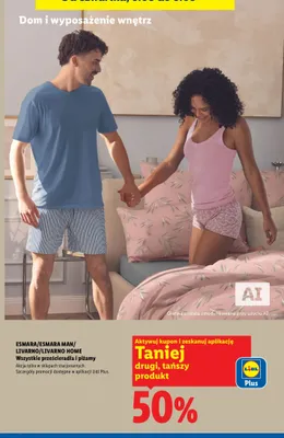 Prześcieradła i piżamy Esmara, Esmara Man, Livarno, Livarno Home promocja w Lidl