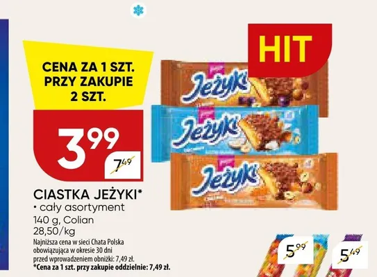 Ciastka Jeżyki Kokos promocja w Chata Polska