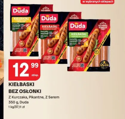 Kiełbaski bez osłonki z serem Duda promocja w Chorten