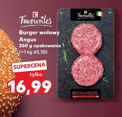 Burger wołowy Angus Favourites promocja w Kaufland