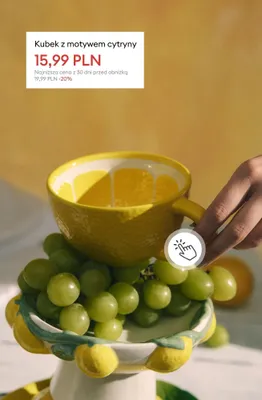 Kubek z motywem cytryny promocja w Sinsay