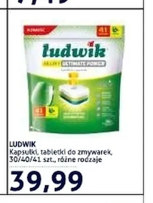 Kapsułki tabletki do zmywarek Ludwik promocja w Blue Stop