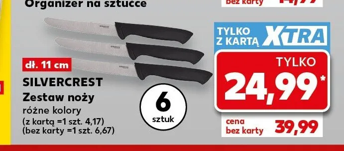 Zestaw noży Silvercrest 6-pak promocja w Kaufland