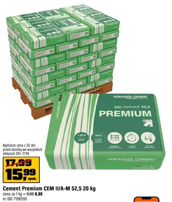 Cement Premium CEM II/A-M 52,5 promocja w OBI
