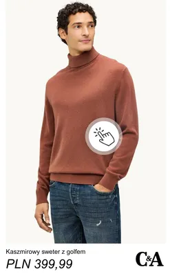 Kaszmirowy sweter z golfem C & A promocja w C&A