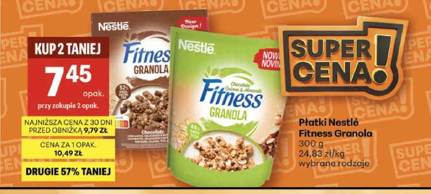 Płatki Nestlé Fitness Granola promocja w Delikatesy Centrum