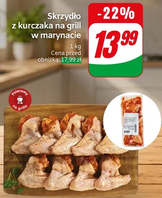 Skrzydło z kurczaka na grill w marynacie promocja w Dino