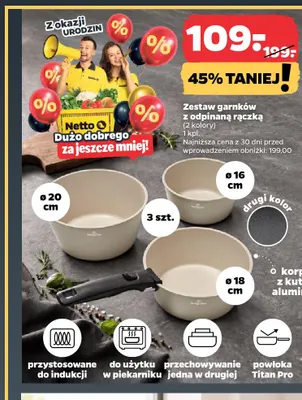 Zestaw garnków z odpinaną rączką BerlingerHaus promocja w Netto