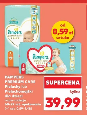 Pieluchy dla dzieci Pampers Premium Care promocja w Kaufland