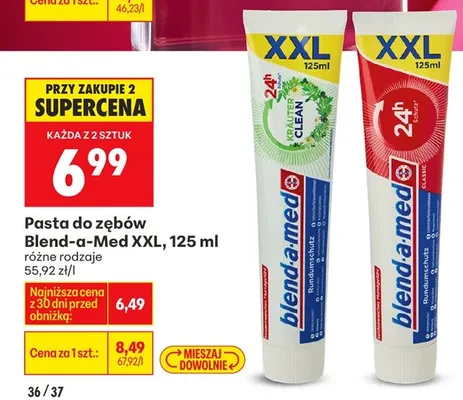 Pasta do zębów Blend-a-Med XXL różne rodzaje promocja w Biedronka