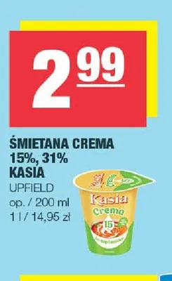 Śmietana Crema 31% Kasia Upfield promocja w SPAR
