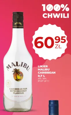 Likier Malibu Caribbean promocja w Duży Ben