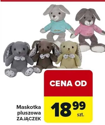 Maskotka pluszowa Zajączek promocja w Carrefour