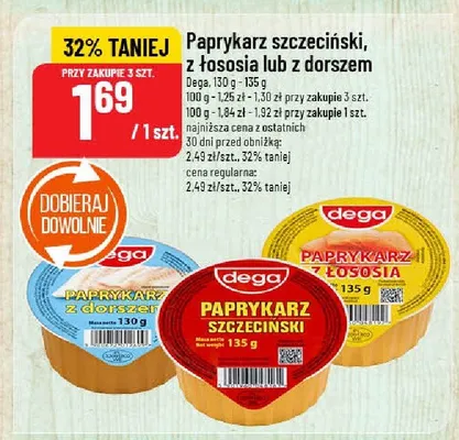 Paprykarz szczeciński, z łososia lub z dorszem promocja w POLOmarket